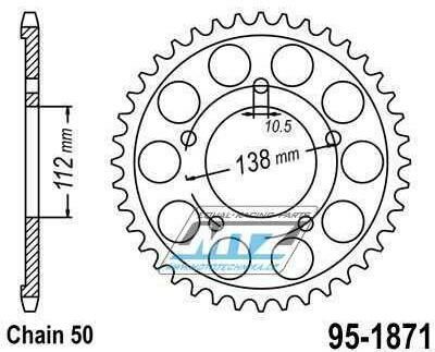 Obrázek produktu Rozeta ocelová (převodník) 1871-48zubů MTZ - Yamaha YZFR6 / 99-02 + YZF-R6 95-1871-48