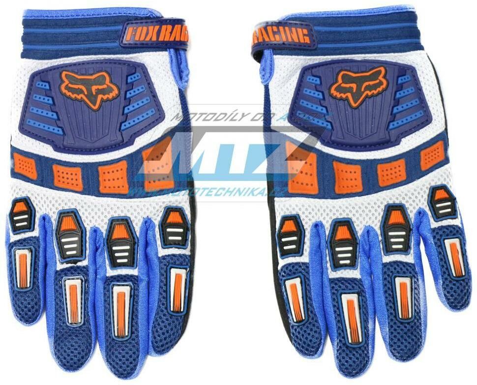 Obrázek produktu Rukavice motokros FOX PAWTECTOR - modro-oranžové - velikost M FX03043-117-M