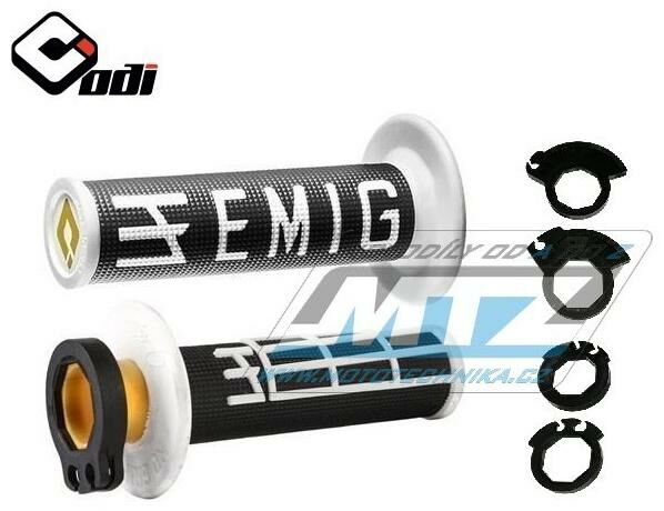 Obrázek produktu Rukojeti ODI V2 LOCK ON EMIG (2takt+4takt včetně 5 nástavců) - bílo-černé ODIH36EMBW