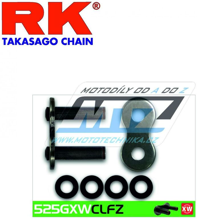 Obrázek produktu Spojovací článek řetězu (nýtovací skobka řetězu) pro řetěz RK 525 GXW ŘSK-RK525GXW