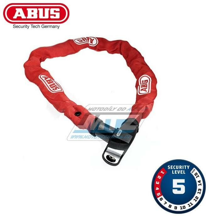 Obrázek produktu Zámek řetězový Abus 6800 (110cm) - červený (ab6800110red) AB6800110RED