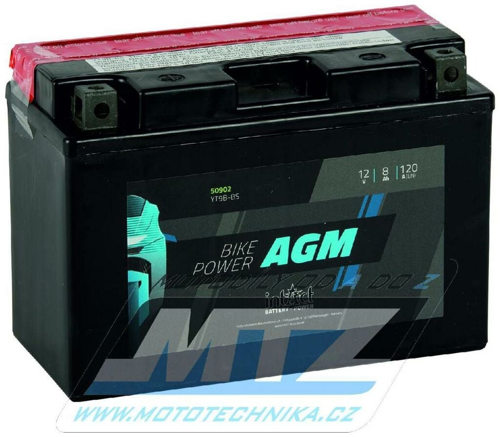 Obrázek produktu Baterie (akumulátor motocyklový) YT9B-BS (12V-8Ah) B-YT9BS