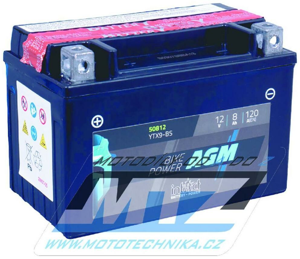 Obrázek produktu Baterie (akumulátor motocyklový) YTX9-BS (12V-8Ah) (ytx9-bs) B-YTX9BS