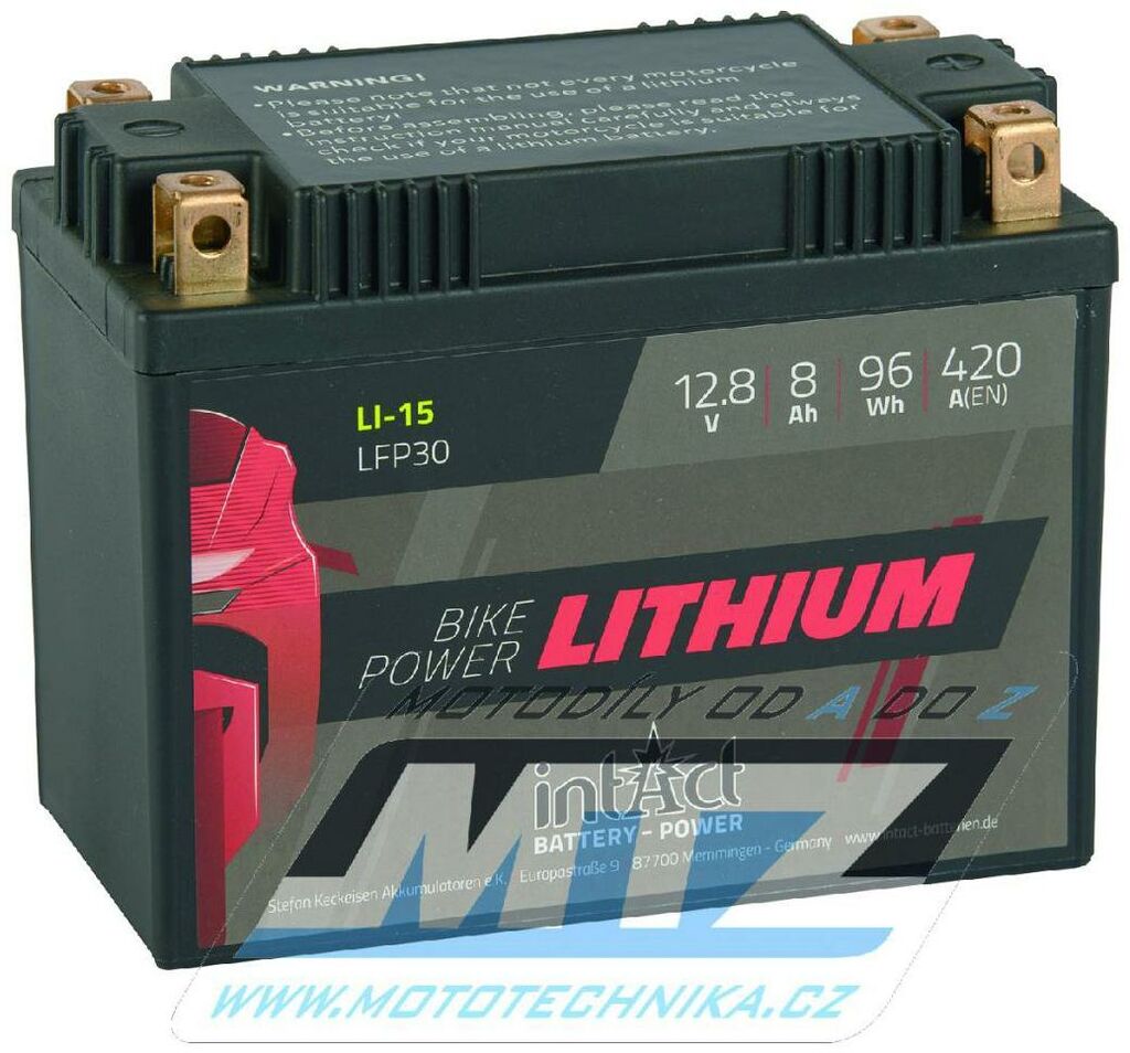 Obrázek produktu Baterie (akumulátor motocyklový) LFP20 12V-6Ah Lithium LiFePO4 (lfp30) B-LFP20