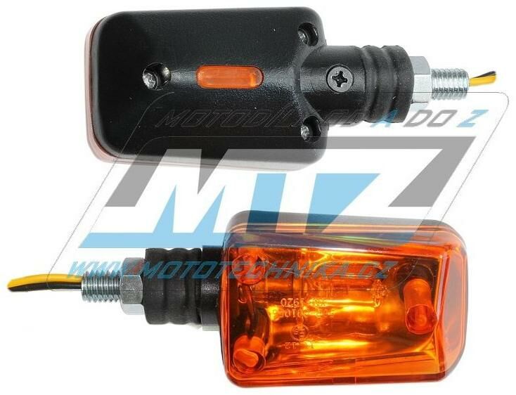 Obrázek produktu Blinkry Mini hranaté - černé s oranžovým krycím sklem 84-MIR7007