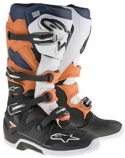 Obrázek produktu Boty Alpinestars TECH7 offroadové/motocrossové - černo-bílo-oranžové AS2012014-1427