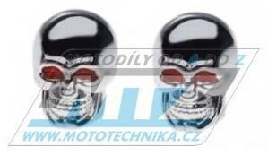 Obrázek produktu Čepičky ventilku SKULL - barva stříbrná 85-06501