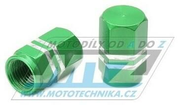 Obrázek produktu Čepičky ventilku HEXAGON - barva zelená 85-05808