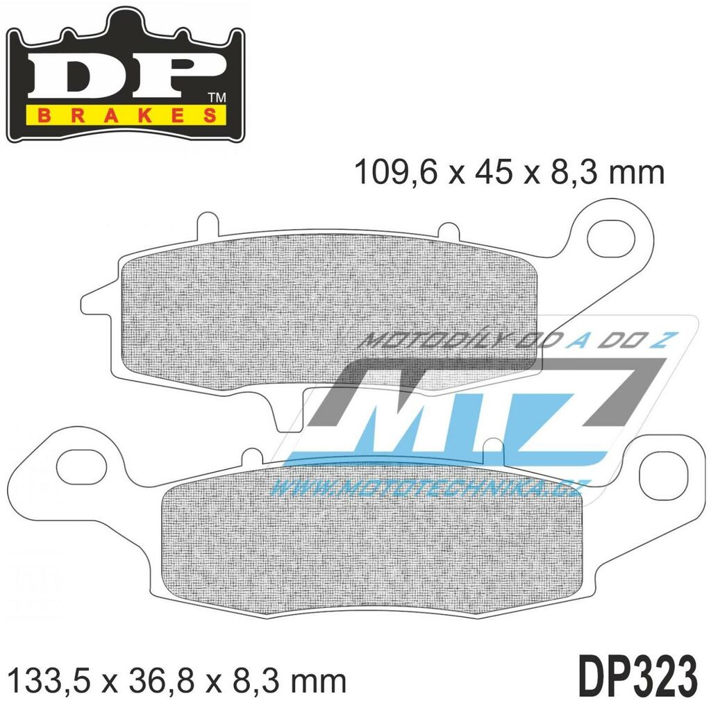 Obrázek produktu Destičky brzdové DP323-SDP DP Brakes - směs SDP Sport HH+ DP323-SDP