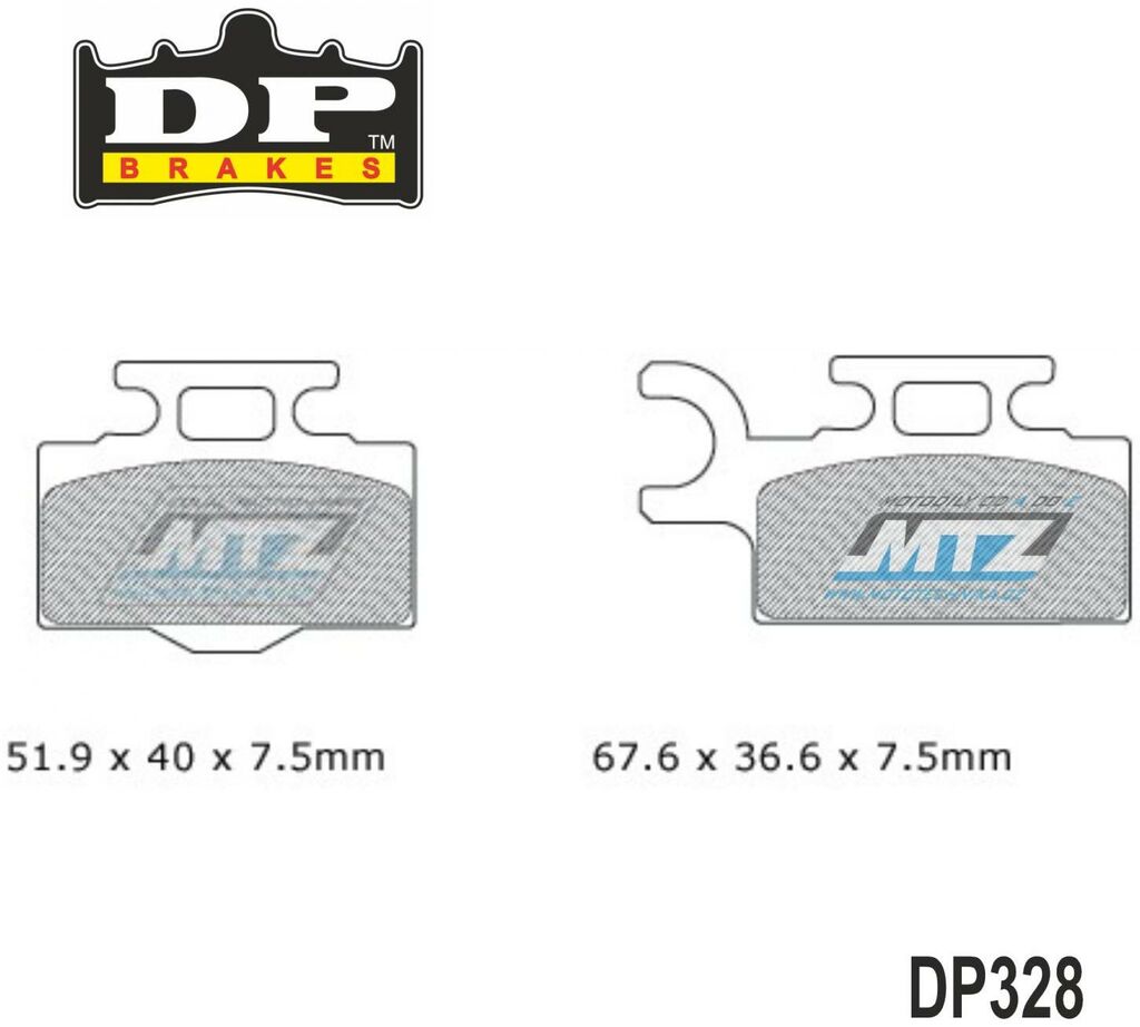 Obrázek produktu Destičky brzdové DP328 - DP BRAKES směs Premium Sinter OEM DP328