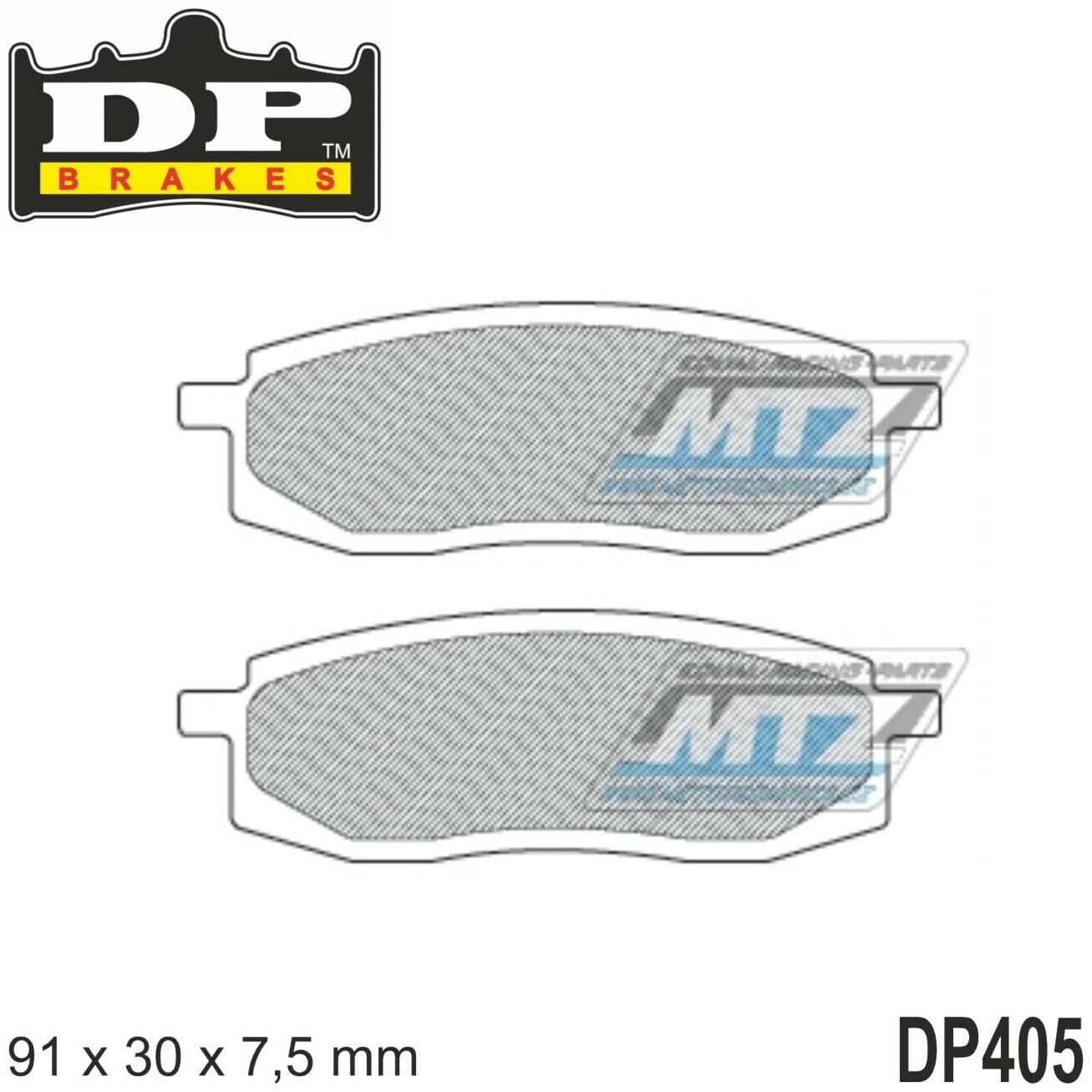 Obrázek produktu Destičky brzdové DP405 - DP BRAKES směs Premium Sinter OEM DP405