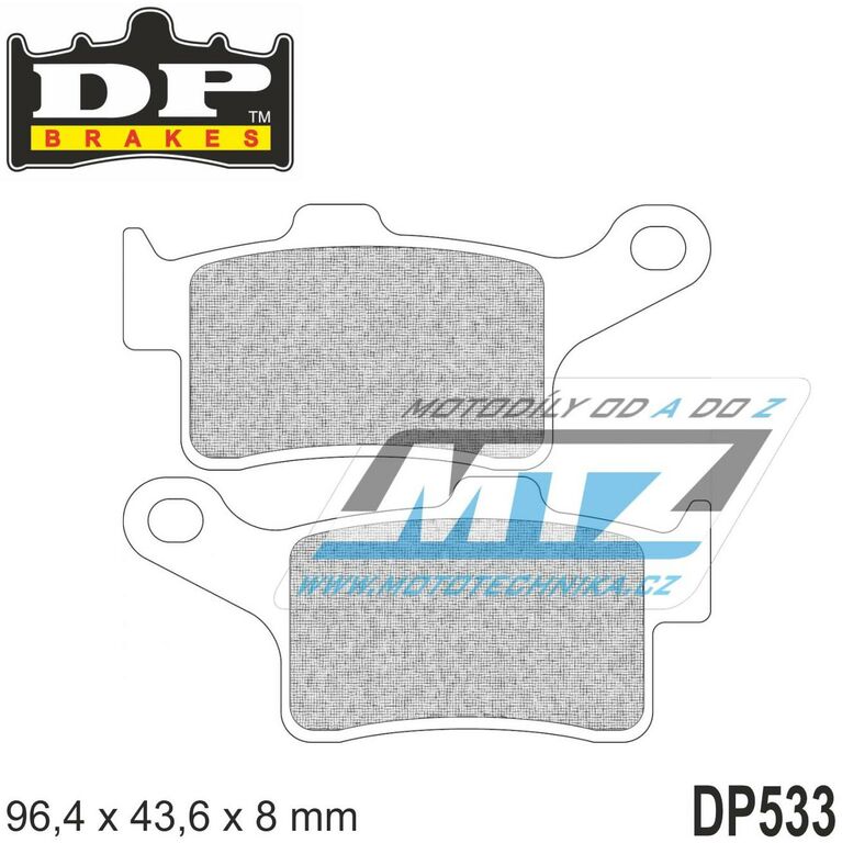 Obrázek produktu Destičky brzdové DP533 - DP BRAKES směs Premium Sinter OEM DP533