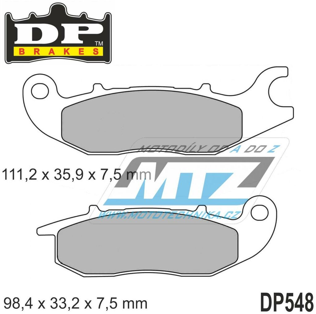 Obrázek produktu BRZDOVÉ DESTIČKY SLINUTÉ DP548 DP548