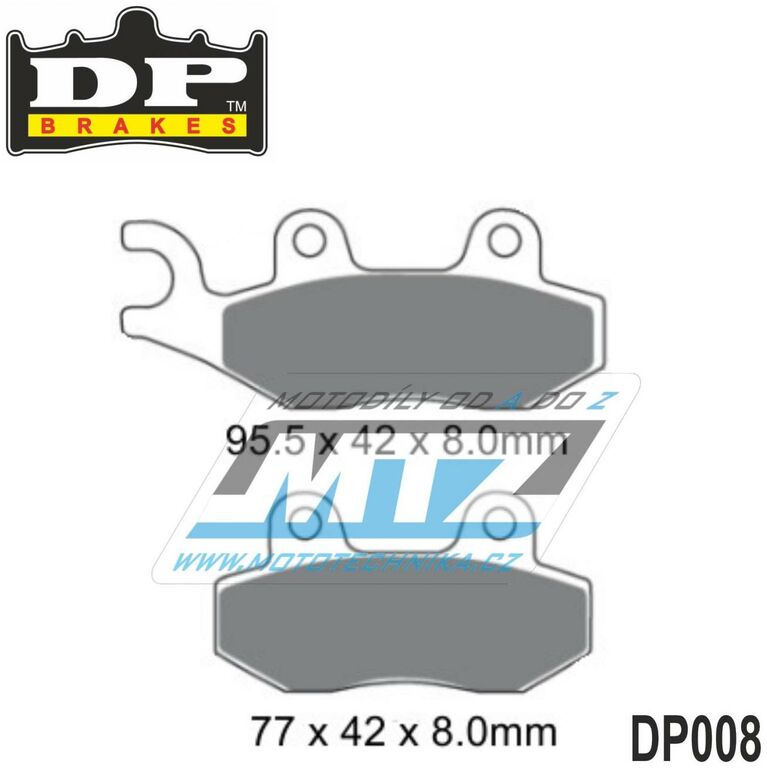 Obrázek produktu Destičky brzdové DP008 - DP Brakes směs Premium OEM Sinter DP008