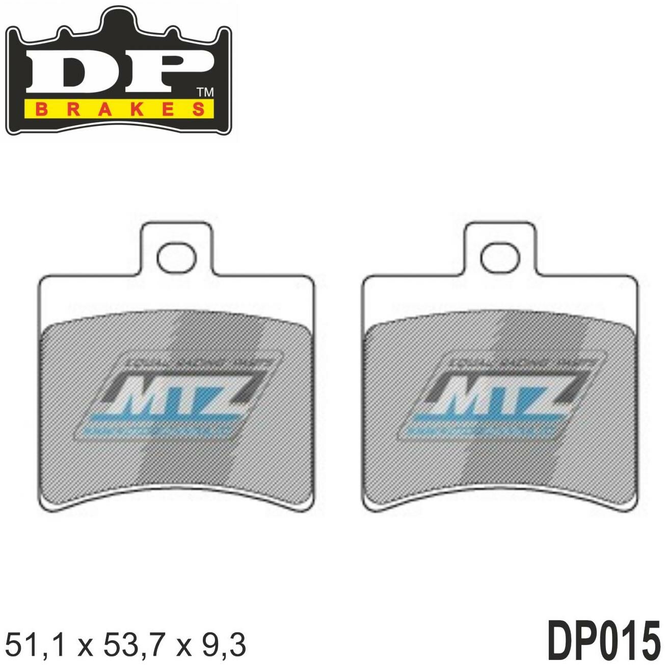 Obrázek produktu Destičky brzdové DP015 DP Brakes - směs Premium OEM Sinter DP015