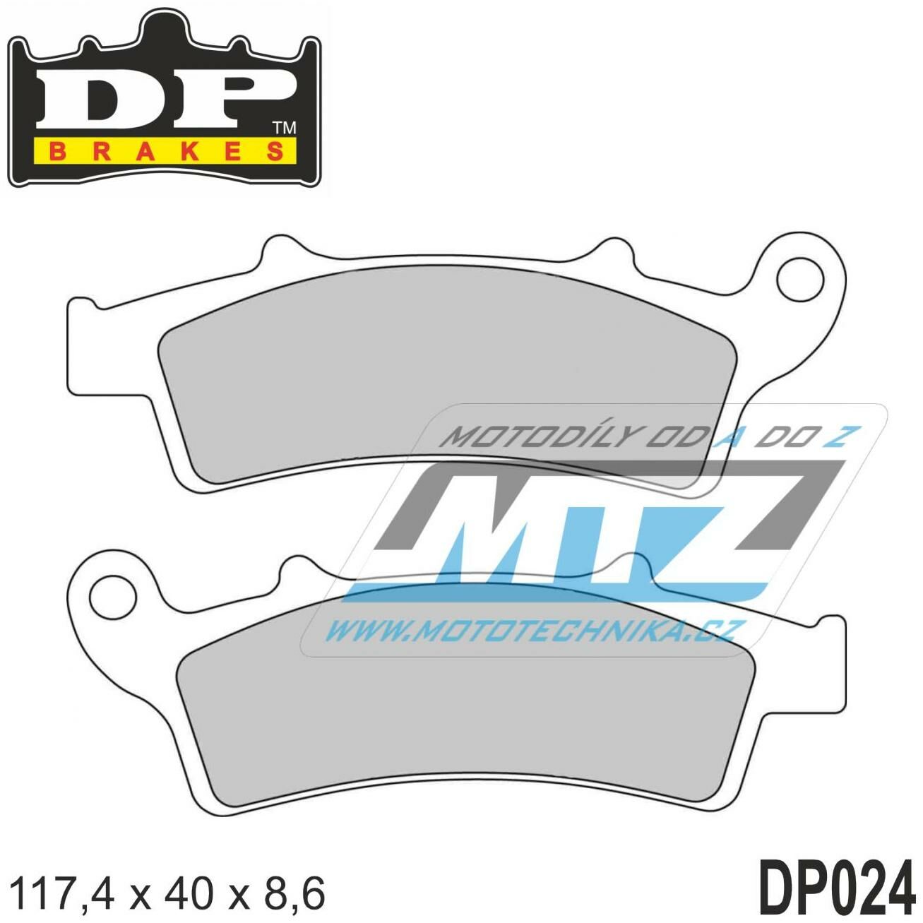 Obrázek produktu Destičky brzdové DP024 DP Brakes - směs Premium OEM Sinter DP024