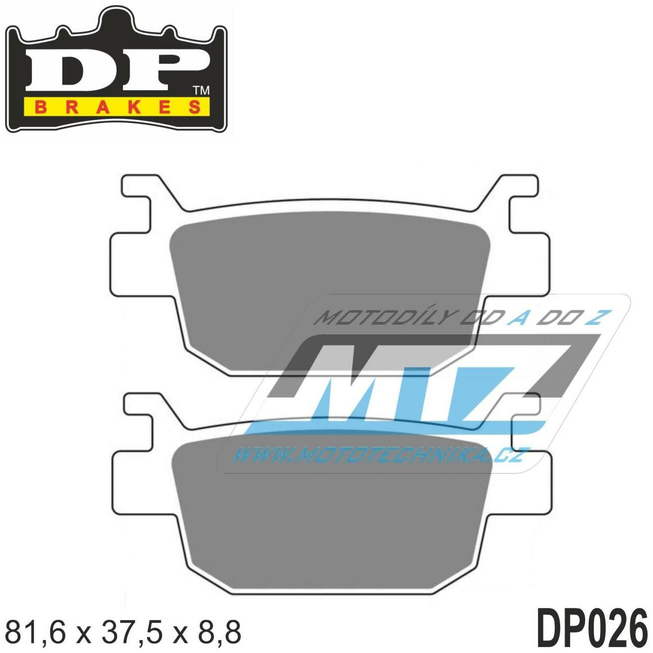 Obrázek produktu Destičky brzdové DP026 DP Brakes - směs Premium OEM Sinter DP026