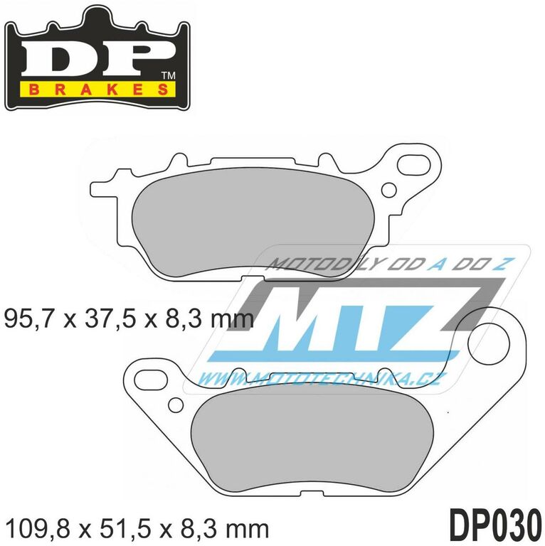 Obrázek produktu Destičky brzdové DP030 DP Brakes - směs Premium OEM Sinter DP030