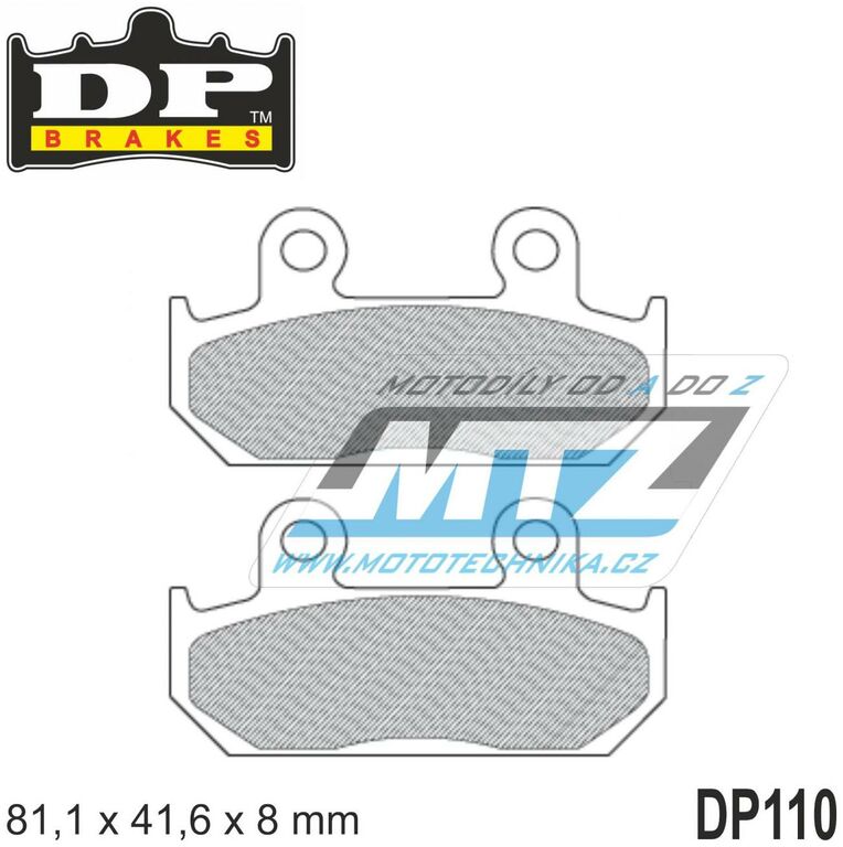 Obrázek produktu Destičky brzdové DP110-RDP DP Brakes - směs RDP X-RACE Titanium (dp110) DP110-RDP