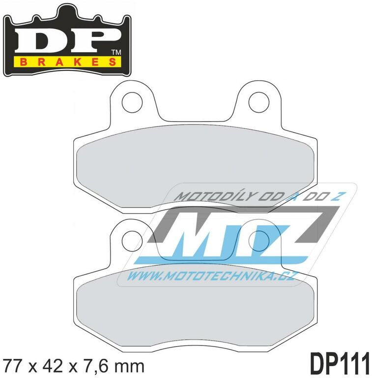Obrázek produktu Destičky brzdové DP111 DP Brakes - směs Premium OEM Sinter DP111