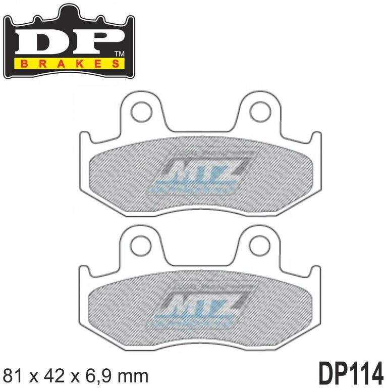 Obrázek produktu Destičky brzdové DP114 DP Brakes - směs Premium OEM Sinter DP114