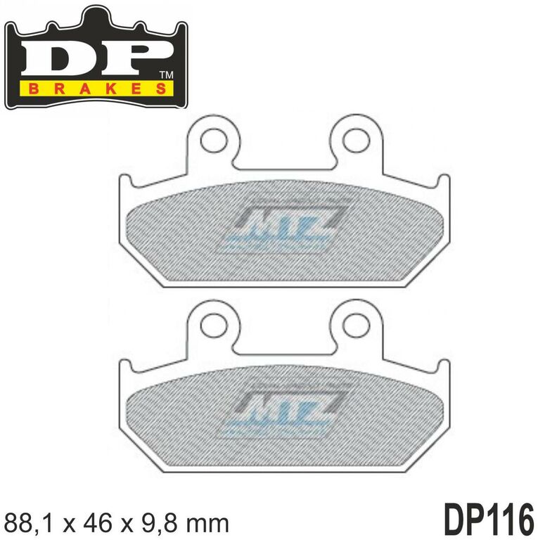 Obrázek produktu Destičky brzdové DP116 DP Brakes - směs Premium OEM Sinter DP116