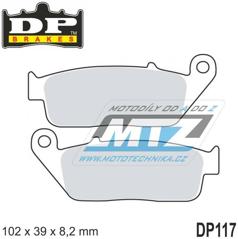 Obrázek produktu Destičky brzdové DP117-RDP DP Brakes - směs RDP X-RACE Titanium (dp117) DP117-RDP