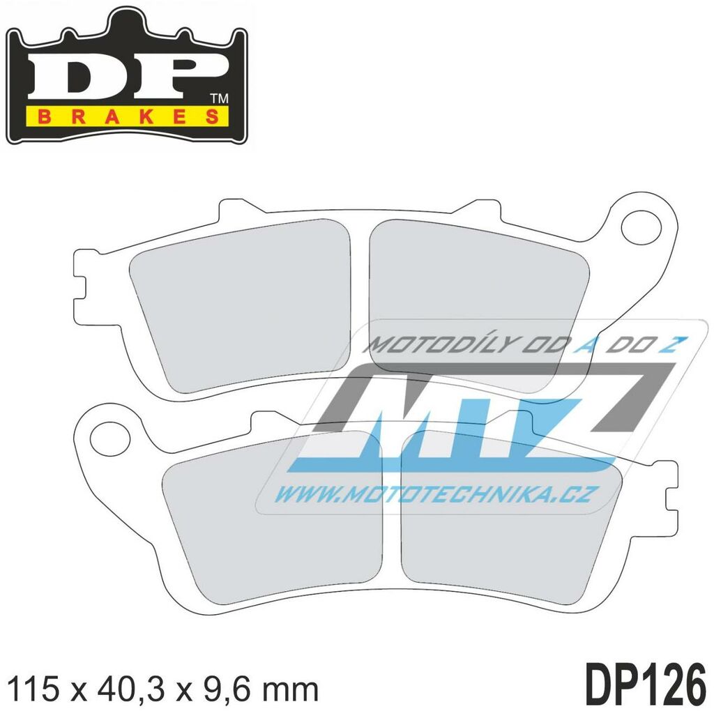 Obrázek produktu Destičky brzdové DP126 - DP BRAKES směs Premium Sinter OEM DP126