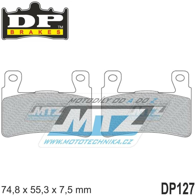 Obrázek produktu Destičky brzdové DP127-RDP DP Brakes - směs RDP X-RACE Titanium (dp127) DP127-RDP