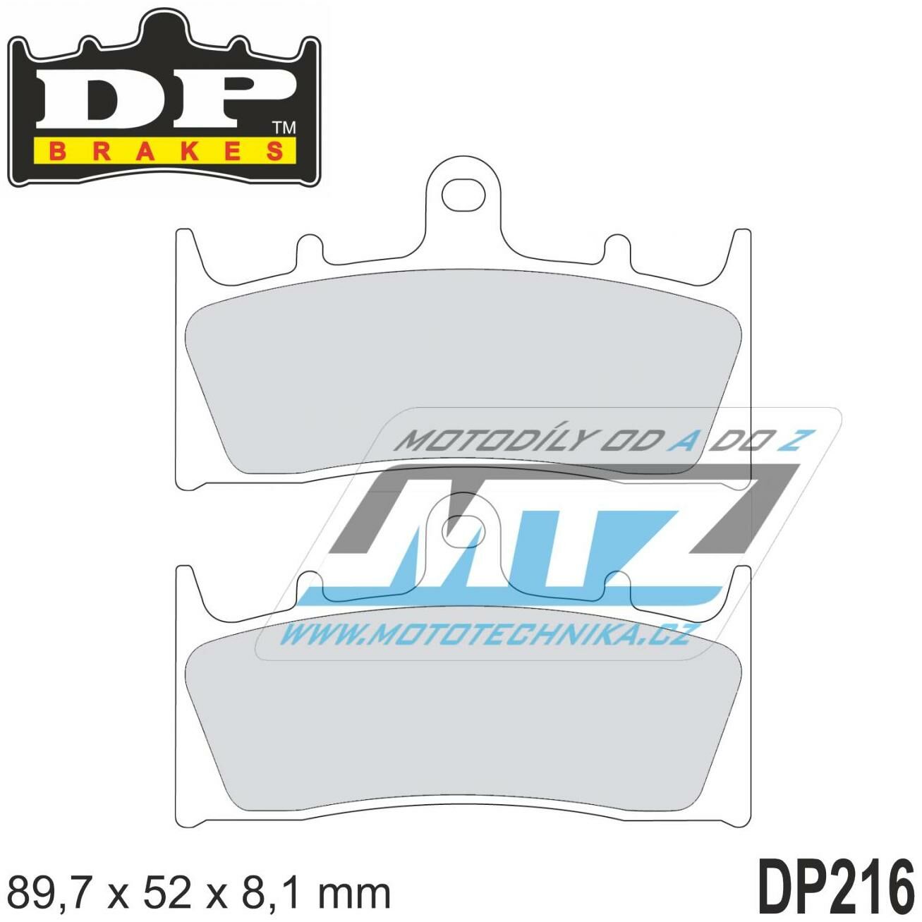 Obrázek produktu Destičky brzdové DP216-RDP DP Brakes - směs RDP X-RACE Titanium (dp216) DP216-RDP