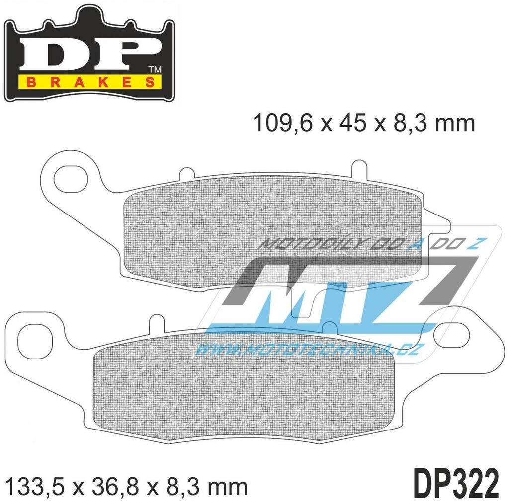 Obrázek produktu Destičky brzdové DP322-SDP DP Brakes - směs SDP Sport HH+ DP322-SDP