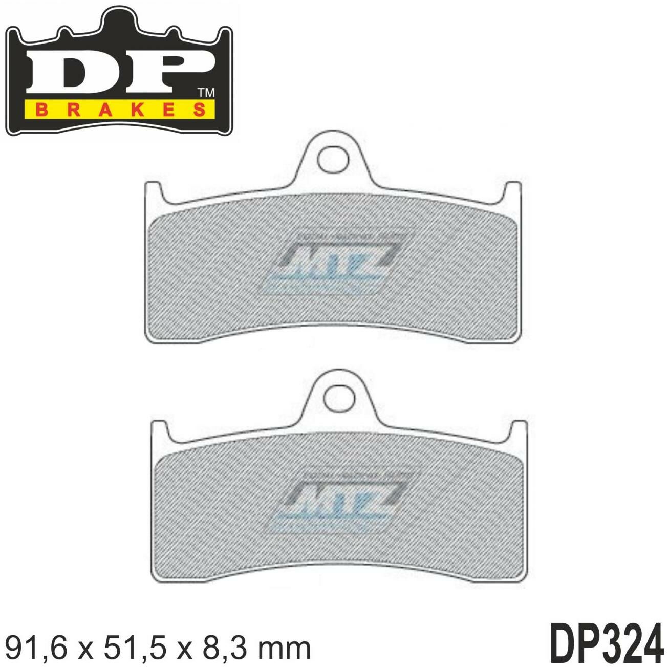 Obrázek produktu Destičky brzdové DP324-SDP DP Brakes - směs SDP Sport HH+ (dp324) DP324-SDP