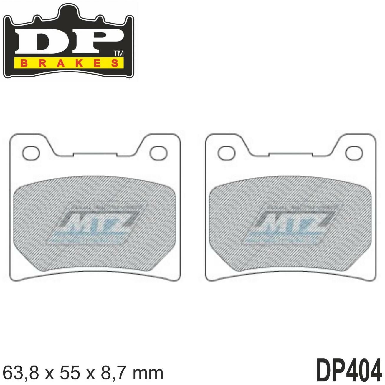 Obrázek produktu Destičky brzdové DP404-SDP DP Brakes - směs SDP Sport HH+ (dp404) DP404-SDP