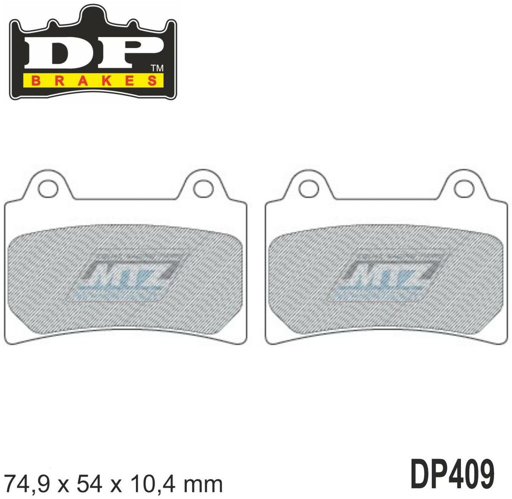 Obrázek produktu Destičky brzdové DP409 - DP BRAKES směs Premium Sinter OEM DP409