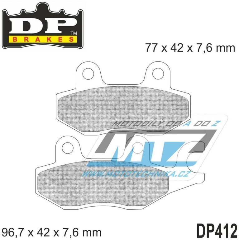 Obrázek produktu DP BRAKES BRZDY PAD ATV/ST ALL F/R (DP412) DP412