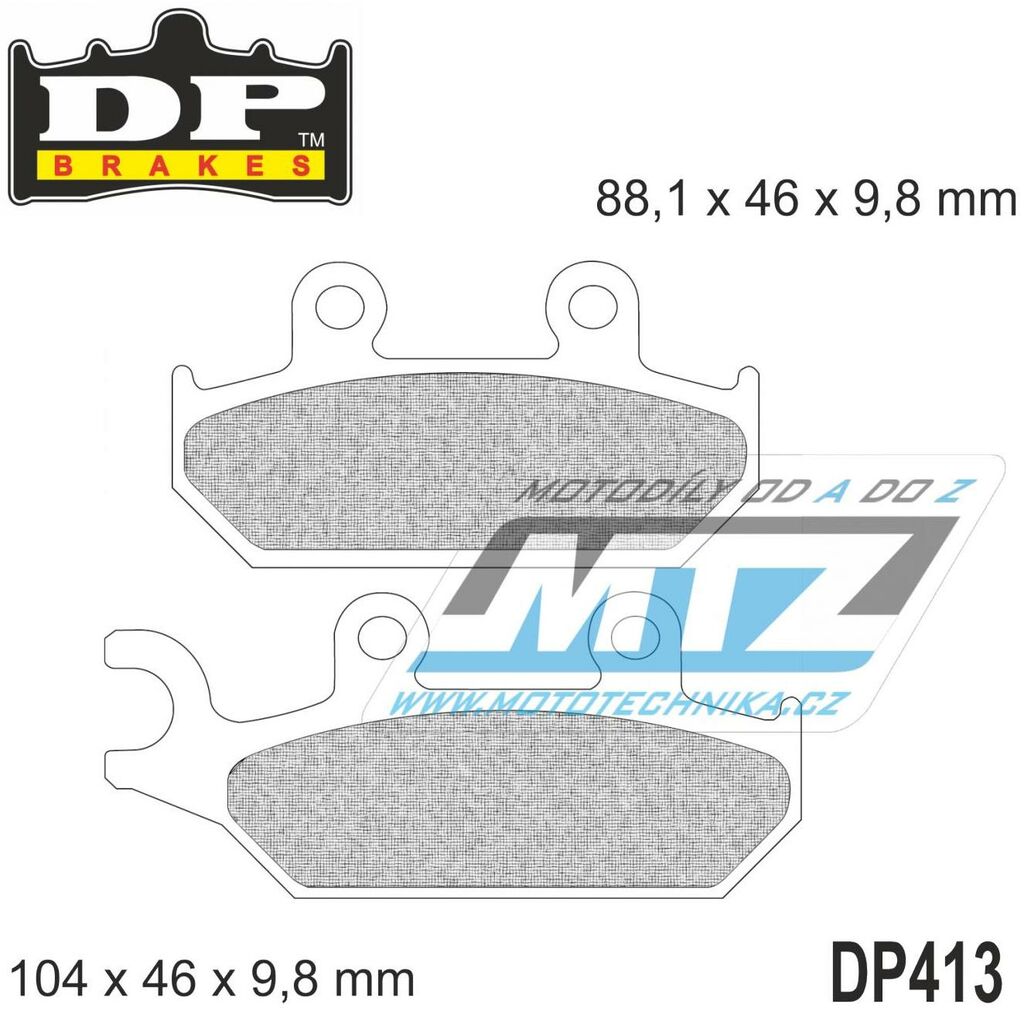 Obrázek produktu BRZDOVÉ DESTIČKY MX DP413 DP413