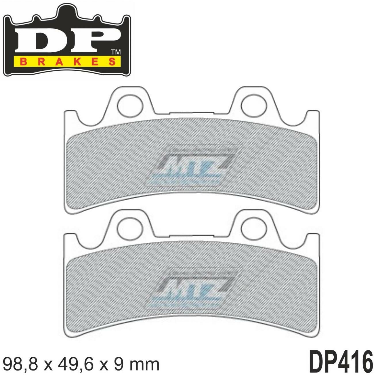 Obrázek produktu Destičky brzdové DP416-RDP DP Brakes - směs RDP X-RACE Titanium (dp416) DP416-RDP