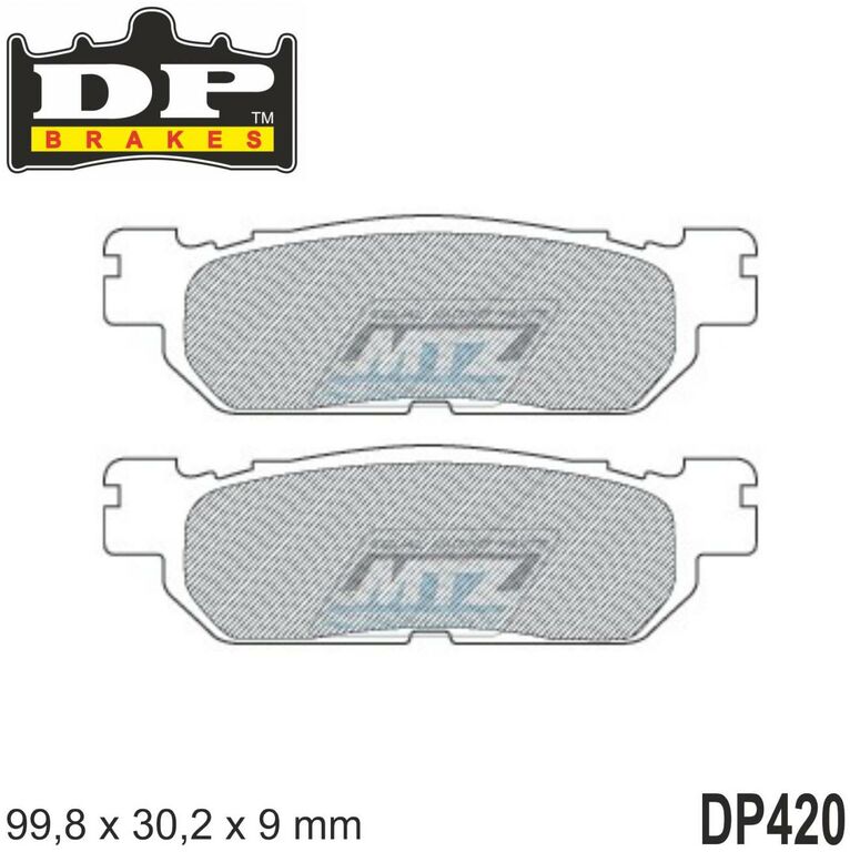 Obrázek produktu ZADNÍ BRZDOVÉ DESTIČKY YAM DP420