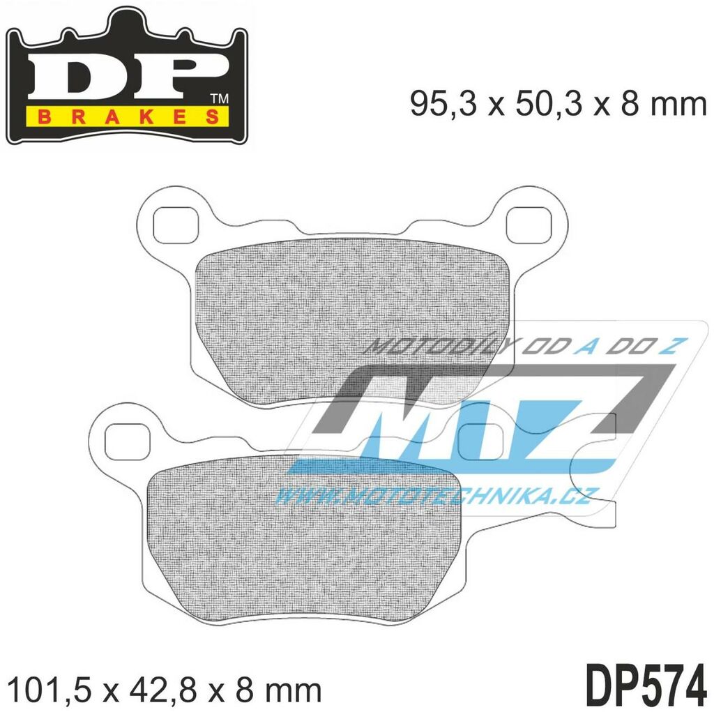 Obrázek produktu BRZDOVÉ DESTIČKY SLINUTÉ DP574 DP574