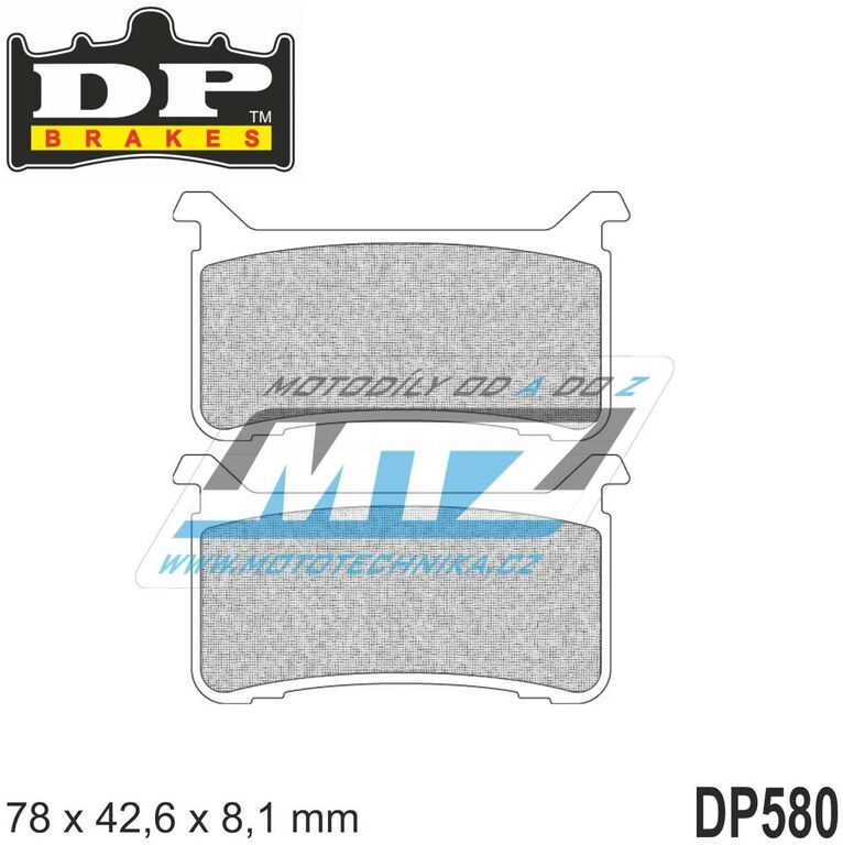 Obrázek produktu Destičky brzdové DP580-SDP DP Brakes - směs SDP Sport HH+ (dp580) DP580-SDP
