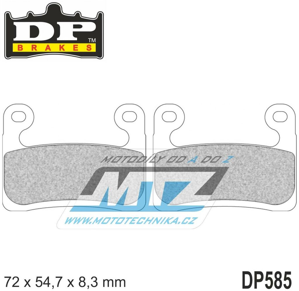 Obrázek produktu Destičky brzdové DP585-RDP DP Brakes - směs RDP X-RACE Titanium (dp585) DP585-RDP