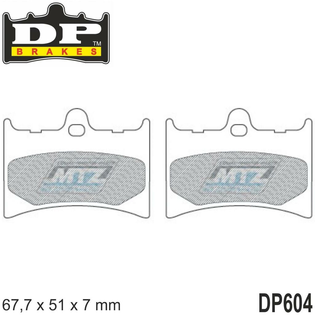 Obrázek produktu BRZDOVÉ DESTIČKY MX DP604 DP604