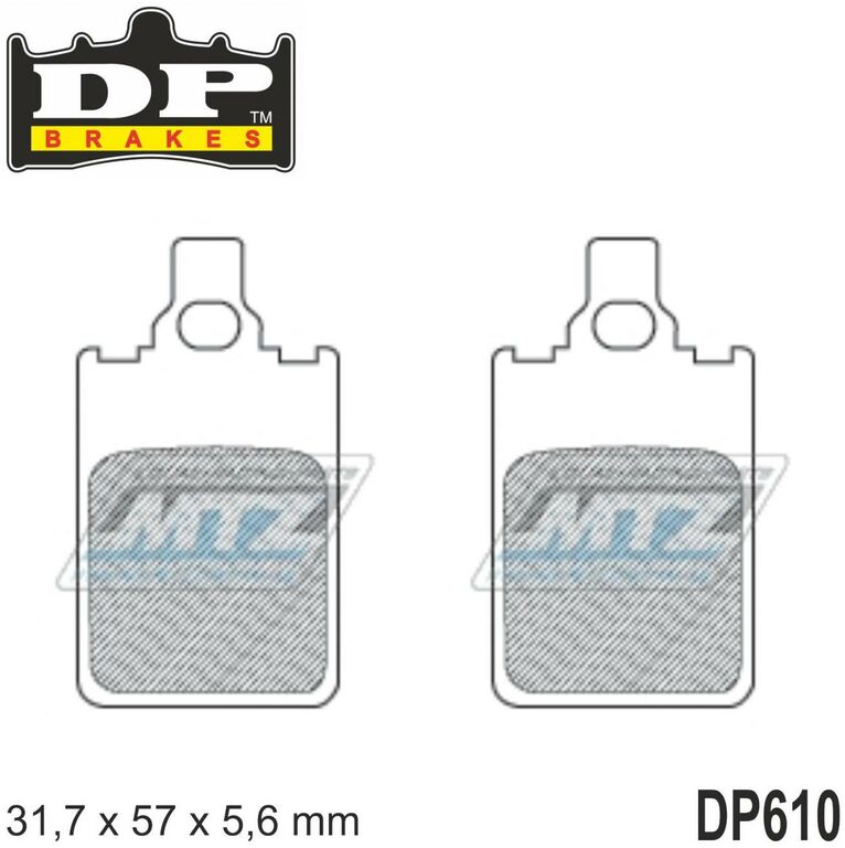 Obrázek produktu Destičky brzdové DP Brakes DP610 - směs Premium OEM Sinter DP610