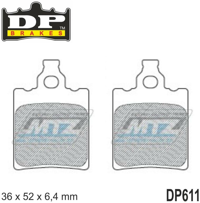Obrázek produktu Destičky brzdové DP Brakes DP611 - směs Premium OEM Sinter DP611