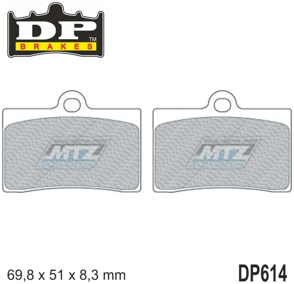 Obrázek produktu Destičky brzdové DP614-RDP DP Brakes - směs RDP X-RACE Titanium (dp614) DP614-RDP
