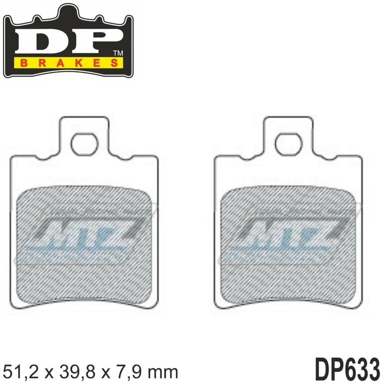 Obrázek produktu Destičky brzdové DP Brakes DP633 - směs Premium OEM Sinter (dp633) DP633