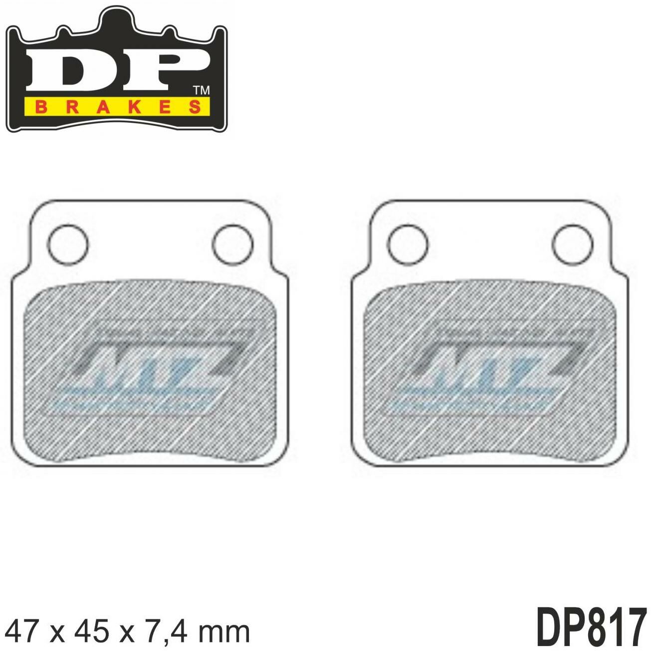 Obrázek produktu BRZDOVÉ DESTIČKY ATV SUZ ZADNÍ DP817