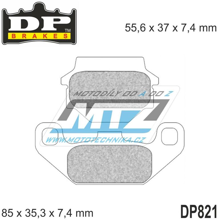 Obrázek produktu Destičky brzdové DP Brakes DP821 - směs Premium OEM Sinter DP821