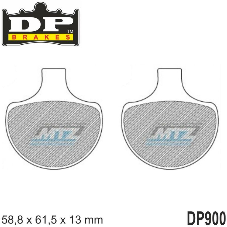 Obrázek produktu Destičky brzdové DP900-RDP DP Brakes - směs RDP X-RACE Titanium (dp900) DP900-RDP