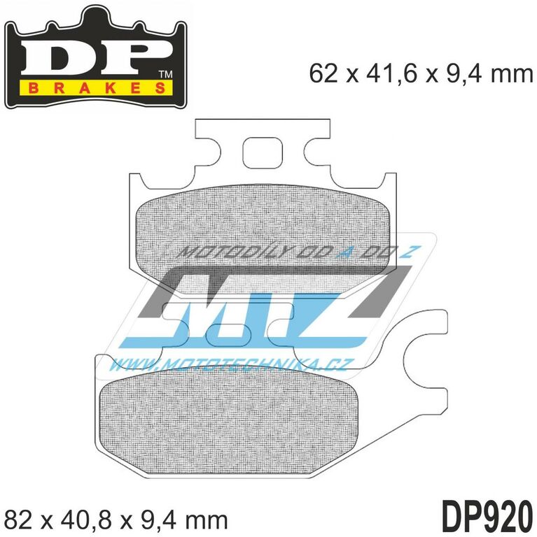 Obrázek produktu BRZDOVÉ DESTIČKY ATV BOMBRDR ZADNÍ DP920